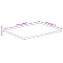 vidaXL tömör nyers mangófa természetes élű asztallap 100 x 80 x 3,8 cm