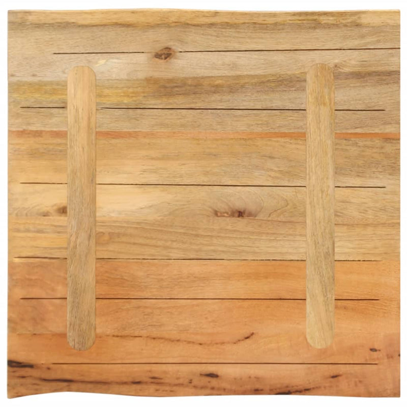 vidaXL tömör mangófa természetes élű asztallap 40 x 40 x 2,5 cm