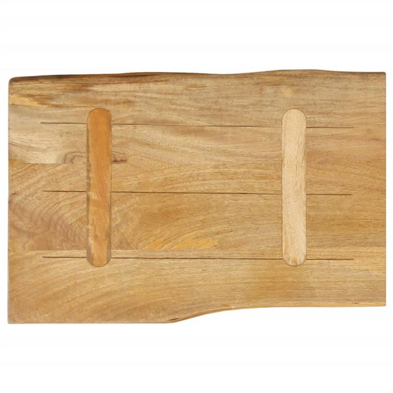 vidaXL tömör mangófa természetes élű asztallap 70 x 40 x 2,5 cm