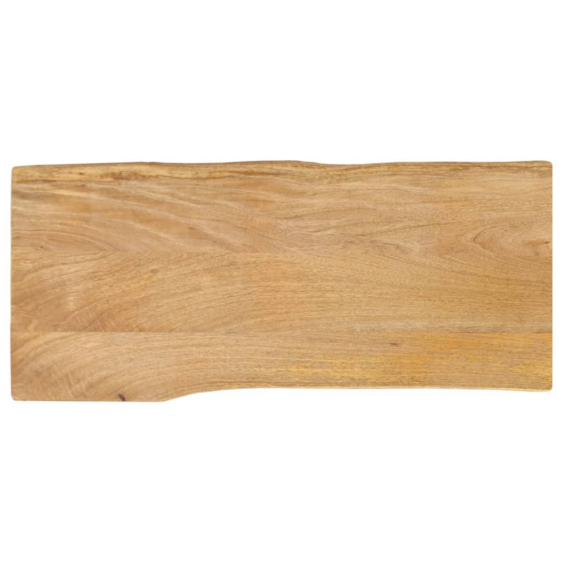 vidaXL tömör mangófa természetes élű asztallap 100 x 40 x 2,5 cm