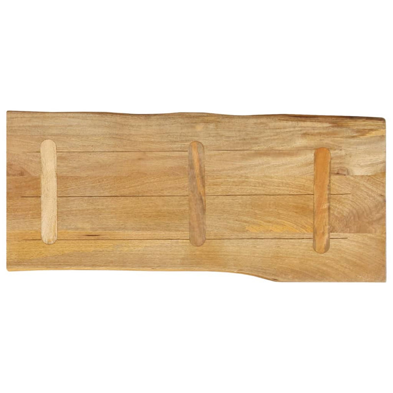 vidaXL tömör mangófa természetes élű asztallap 100 x 40 x 2,5 cm