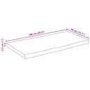 vidaXL tömör mangófa természetes élű asztallap 100 x 40 x 2,5 cm