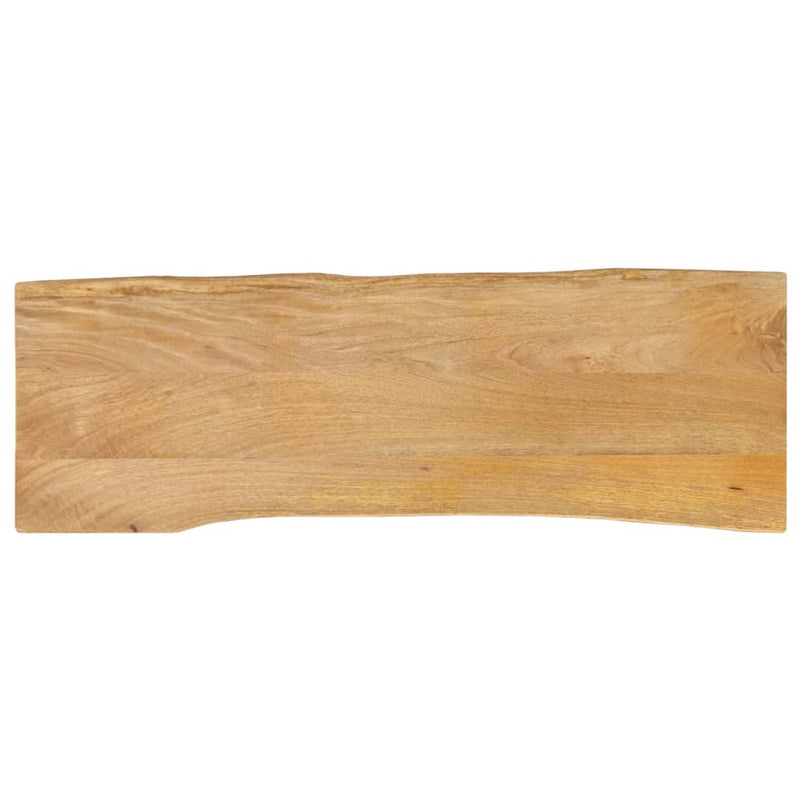 vidaXL tömör mangófa természetes élű asztallap 110 x 40 x 2,5 cm