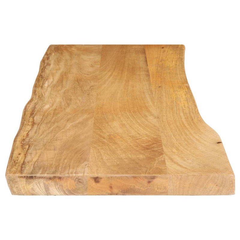vidaXL tömör mangófa természetes élű asztallap 110 x 40 x 2,5 cm