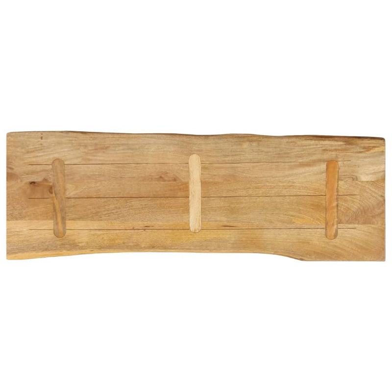 vidaXL tömör mangófa természetes élű asztallap 110 x 40 x 2,5 cm