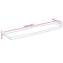 vidaXL tömör mangófa természetes élű asztallap 160 x 40 x 2,5 cm