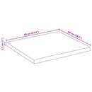 vidaXL tömör mangófa természetes élű asztallap 60 x 60 x 2,5 cm