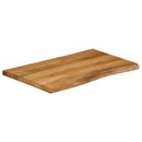 vidaXL tömör mangófa természetes élű asztallap 80 x 60 x 2,5 cm