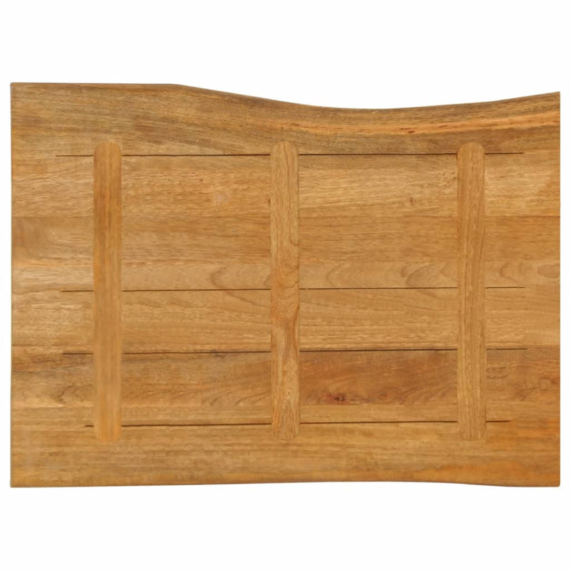 vidaXL tömör mangófa természetes élű asztallap 90 x 60 x 2,5 cm