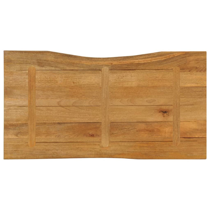 vidaXL tömör mangófa természetes élű asztallap 100 x 60 x 2,5 cm