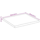 vidaXL tömör mangófa természetes élű asztallap 80 x 80 x 2,5 cm