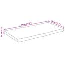 vidaXL tömör mangófa természetes élű asztallap 80 x 40 x 3,8 cm