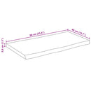 vidaXL tömör mangófa természetes élű asztallap 90 x 40 x 3,8 cm