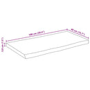 vidaXL tömör mangófa természetes élű asztallap 100 x 40 x 3,8 cm