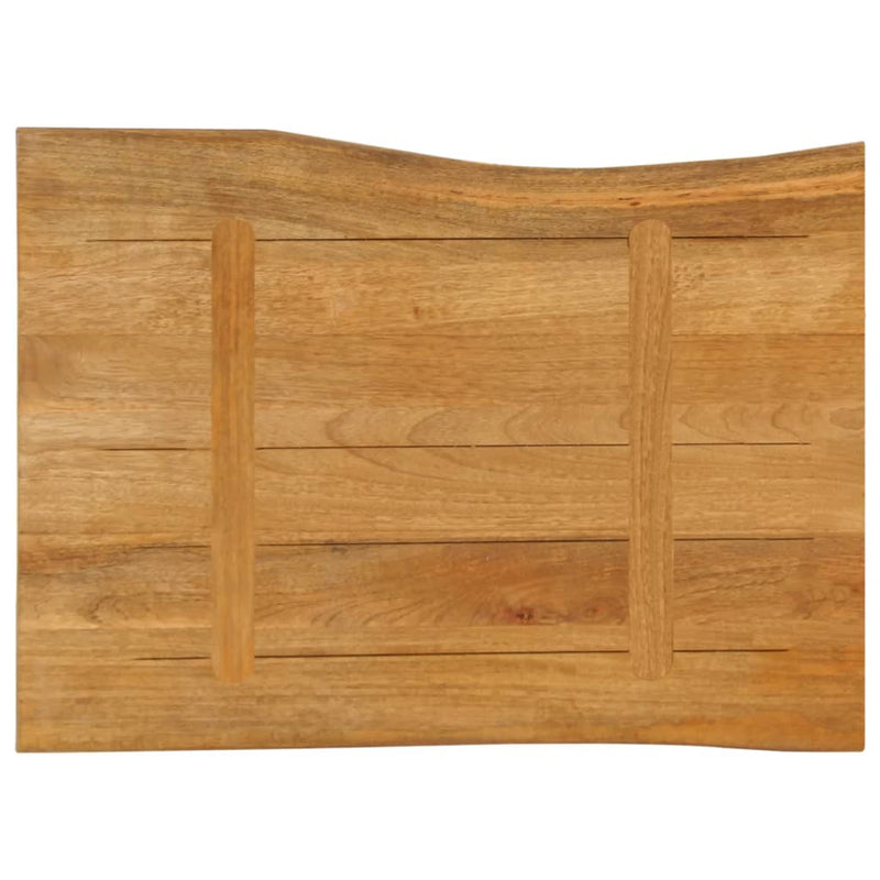 vidaXL tömör mangófa természetes élű asztallap 70 x 60 x 3,8 cm