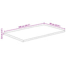 vidaXL tömör mangófa természetes élű asztallap 100 x 60 x 3,8 cm