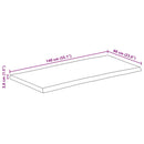 vidaXL tömör mangófa természetes élű asztallap 140 x 60 x 3,8 cm