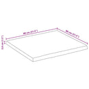 vidaXL tömör mangófa természetes élű asztallap 80 x 80 x 3,8 cm