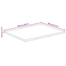 vidaXL tömör mangófa természetes élű asztallap 100 x 80 x 3,8 cm