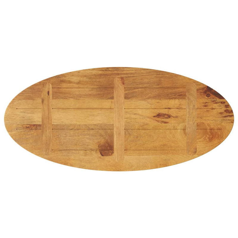 vidaXL tömör mangófa ovális asztallap 140 x 50 x 2,5 cm