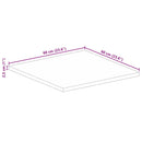 vidaXL tömör akácfa négyzet alakú asztallap 60x60x2,5 cm