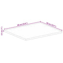 vidaXL tömör újrahasznosított fa téglalap alakú asztallap 60x50x2,5 cm