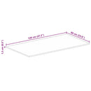 vidaXL tömör újrahasznosított fa téglalap alakú asztallap 120x60x1,5cm