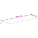 vidaXL tömör újrahasznosított fa téglalap alakú asztallap 140x60x2,5cm