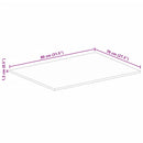 vidaXL tömör újrahasznosított fa téglalap alakú asztallap 80x70x1,5 cm