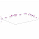 vidaXL tömör újrahasznosított fa téglalap alakú asztallap 90x70x1,5 cm