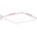 vidaXL tömör újrahasznosított fa négyzet alakú asztallap 80x80x2,5 cm