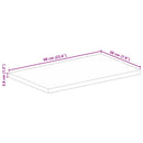 vidaXL tömör újrahasznosított fa téglalap alakú asztallap 60x20x3,8 cm