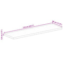 vidaXL tömör újrahasznosított fa téglalap alakú asztallap 110x30x3,8cm