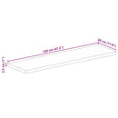 vidaXL tömör újrahasznosított fa téglalap alakú asztallap 120x30x2,5cm