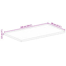 vidaXL tömör újrahasznosított fa téglalap alakú asztallap 100x80x2,5cm