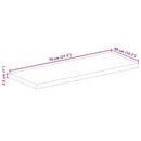 vidaXL tömör nyers mangófa téglalap alakú asztallap 70x40x2,5 cm