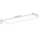 vidaXL tömör nyers mangófa téglalap alakú asztallap 110x40x2,5 cm
