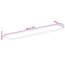 vidaXL tömör nyers mangófa téglalap alakú asztallap 160x40x2,5 cm