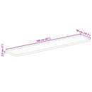 vidaXL tömör nyers mangófa téglalap alakú asztallap 160x50x2,5 cm