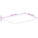 vidaXL tömör nyers mangófa téglalap alakú asztallap 80x60x1,5 cm