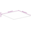 vidaXL tömör nyers mangófa négyzet alakú asztallap 70x70x1,5 cm