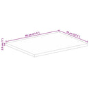 vidaXL tömör nyers mangófa téglalap alakú asztallap 80x70x2,5 cm