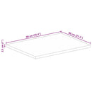 vidaXL tömör nyers mangófa téglalap alakú asztallap 90x80x2,5 cm