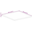 vidaXL tömör nyers mangófa négyzet alakú asztallap 90x90x2,5 cm