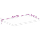vidaXL tömör nyers mangófa téglalap alakú asztallap 60x50x3,8 cm