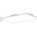 vidaXL tömör mangófa téglalap alakú asztallap 60x20x2,5 cm
