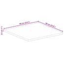 vidaXL tömör mangófa négyzet alakú asztallap 60x60x2,5 cm