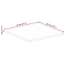 vidaXL tömör mangófa négyzet alakú asztallap 70x70x2,5 cm