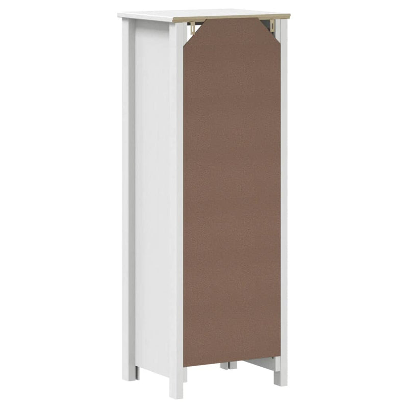 vidaXL BERG fehér tömör fenyőfa fürdőszobaszekrény 40 x 34 x 110 cm