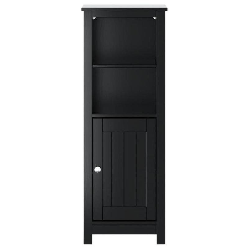vidaXL BERG fekete tömör fenyőfa fürdőszobaszekrény 40 x 34 x 110 cm